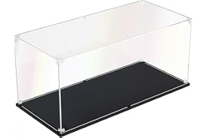 DOFOPO Clear Acrylic Display Case, Self-Assemble Showcase for Collectibles, Action Figures, Dolls, Toys - Alternative Glass Box for Commemorative Gifts (17.7x8x8 inch, 45x20x20 cm)