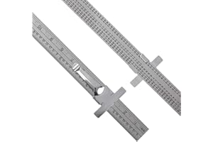 6 Inch 15 cm Pocket Ruler Small Flexible Stainless Steel Ruler with Detachable Clips Metric British