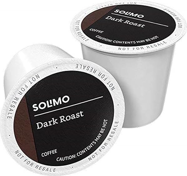 AMAZON BRAND – SOLIMO DARK ROAST COFFEE PODS, COMPATIBLE WITH KEURIG 2.0 K-CUP BREWERS 100 COUNT(PACK OF 1)