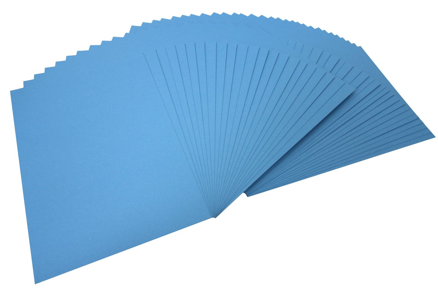 folia 6434 Coloured Paper Medium Blue, DIN A4, 130 g/m², 100 Sheets, for Crafts and Creative Design of Cards, Window Pictures and Scrapbooking