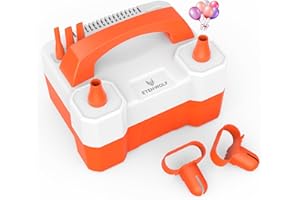 ETENWOLF P400 Balloon Pump Electric for Balloons with 2 Nozzles 110V 550W Balloon Blower for Party Metalic Latex Foil Balloons, Balloon Inflator for Birthday Decorations