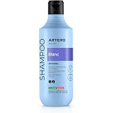 Artero Blanc Whitening Dog Shampoo 10.1 fl oz (300 ml) | Neutralizes Yellow Tones on White Coats, Enhances Black, Gray and Blue Coats, Adds Shine, For Cats Too, Vegan Formula