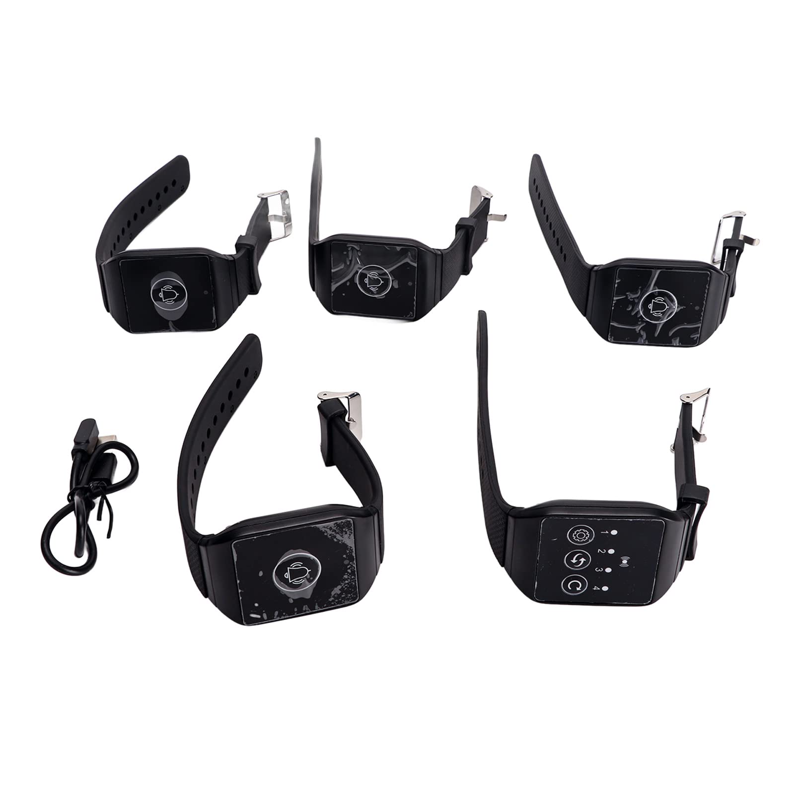 Pager Wireless Wrist Pager Multipurpose IPX7 Waterproof 433.92MHz Watch Pager for Restaurant Paging System (4 for 1)