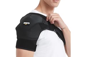 BINITS Shoulder Brace for Rotator Cuff, Tendonitis, Dislocation, Shoulder Pain Relief, Adjustable Fit Sleeve Wrap for Men & Women (L-XL)