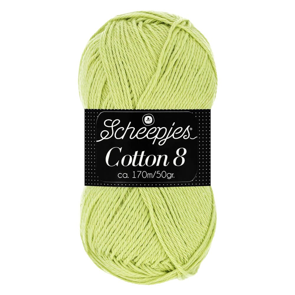 Scheepjes Cotton 8 1x50g - 642 Yellow Knitting and Crochet Yarn — image 1