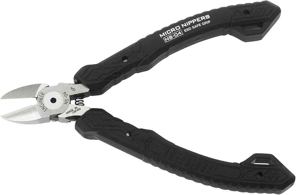 Engineer Precision Compact Side Cutters ESd Safe Carbon Steel Jaws Japan