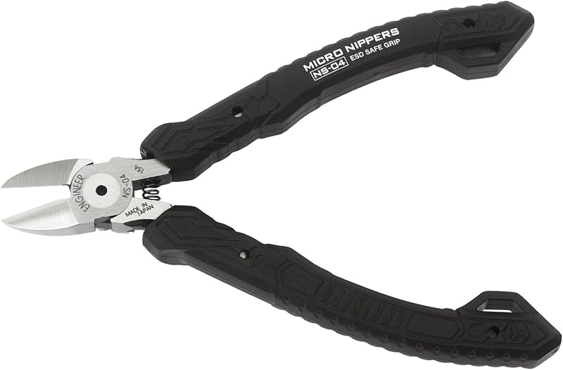 Engineer Precision Compact Side Cutters ESd Safe Carbon Steel Jaws Japan