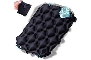 Sekey Inflatable Seat Cushion with Press Valve -2in Thick Airplane Seat Cushion, Ultra Portable & Lightweight, for Long Flights, Stadium, Camping, Office, Car Travel