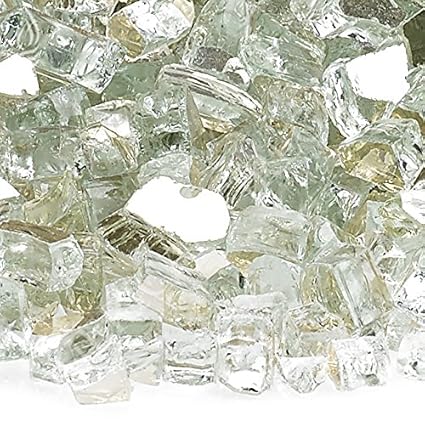 American Fireglass 10 Pound Reflective Fire Glass With Fireplace