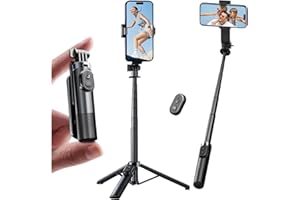 Mini Selfie Stick Tripod, Pocket Flex Tripod Phone Android Phone Grip, Portable Small Size Travel Compact Selfie Stick with R