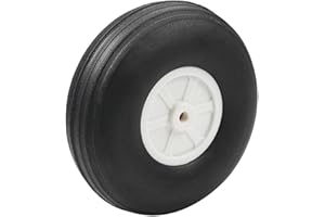 Heyiarbeit 3.5" RC Model Airplane Foam Wheel Super Light Tire and Wheel Sets for RC Airplane PU Sponge Tire with Plastic Hub 1 Pcs
