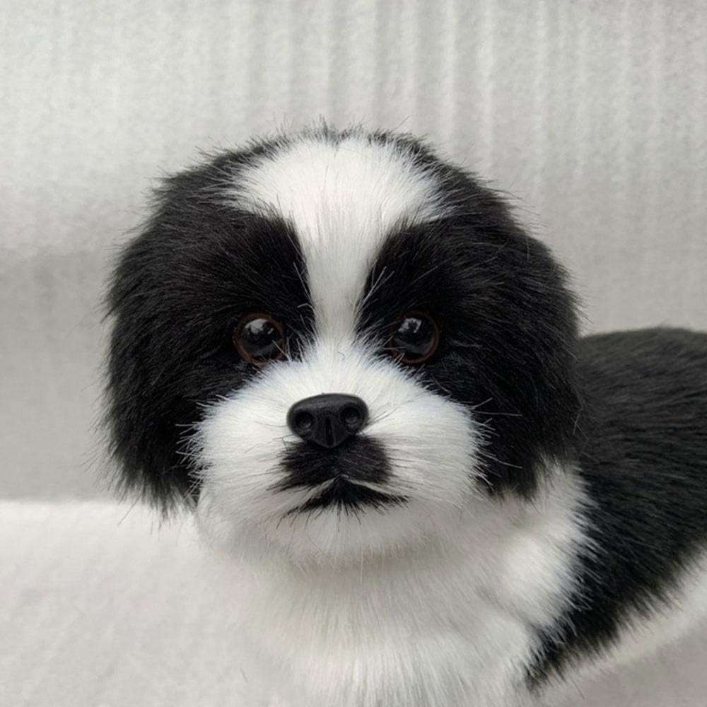 Amazon Co Jp おもちゃ 現実的なテディ犬ラッキーシミュレーション犬プードルぬいぐるみおもちゃ手作り現実的な人物玩具犬豪華なぬいぐるみ子供のためのアニメのおもちゃ ホーム キッチン