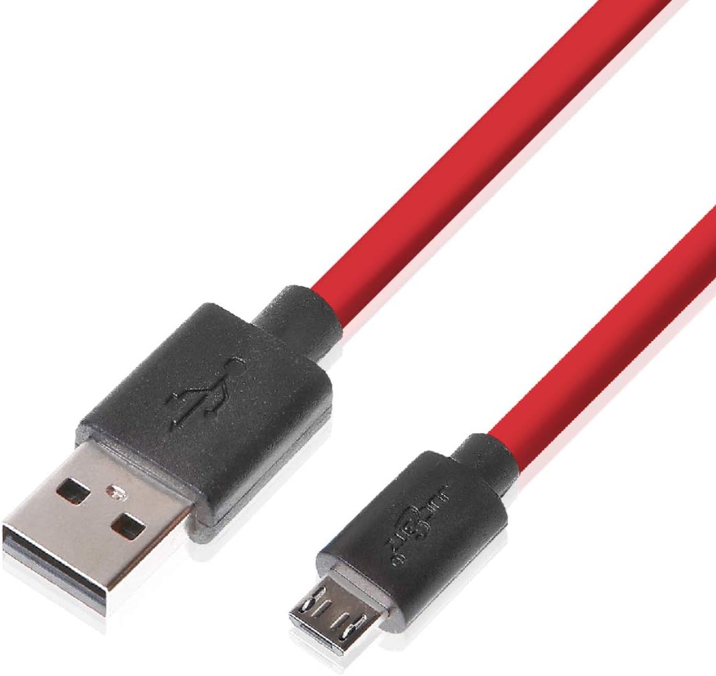 JuicEBitz 1m/3ft FAST 2.4A Micro USB Charger Cable compatible with Android Phones & Tablets: Samsung Galaxy A10 S7 S6 S5 Tab S2 TabA/LG W30 K50 / Cubot/HTC/Sony (Red) - Image 5