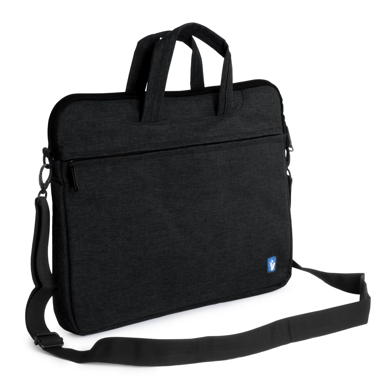 Vultech Laptop Bag SC-1560,15.6" Slim with Padded PC Compartment, Handles and External Pocket, Removable and Adjustable Shoulder Strap, Black