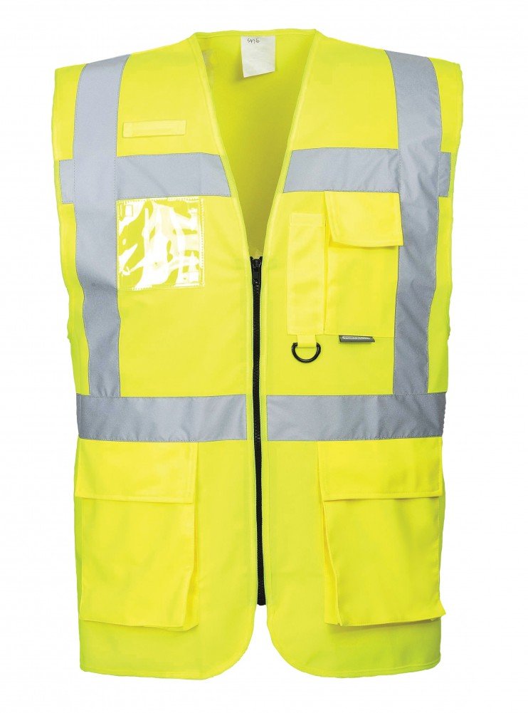 Portwest Berlin Executive Vest, Colour: Yellow, Size: XXL, S476YERXXL