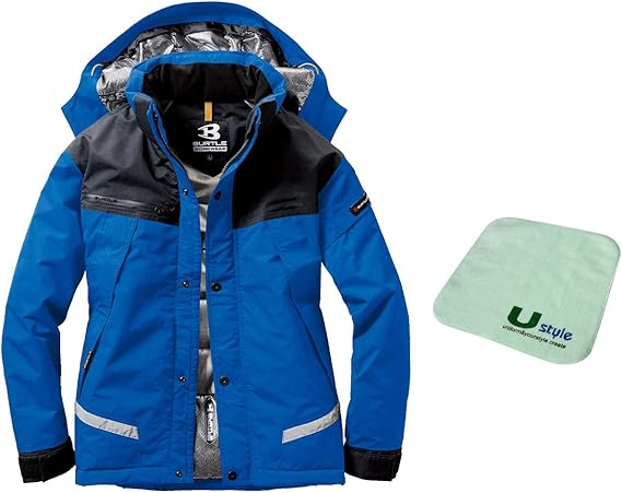 Amazon Co Jp Burtle バートル 防水 防寒ジャケット 大型フード付 7610 Ku Ss 5lサイズ U Style プリント入りハンカチ付 服 ファッション小物