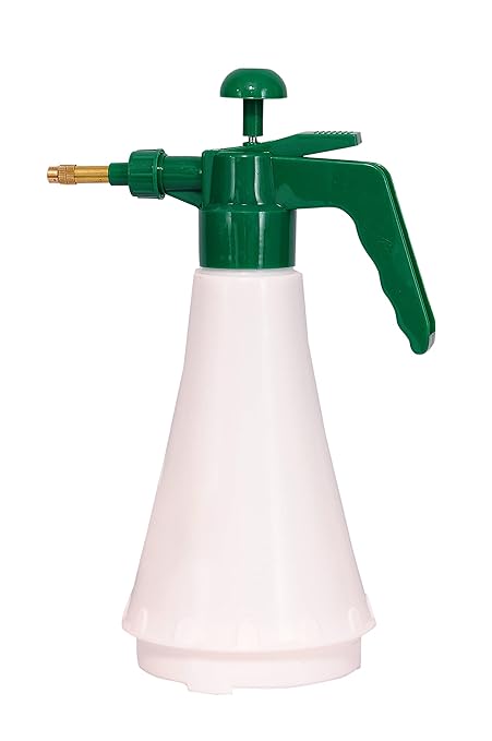 Natures Plus Garden Pump Pressure Sprayer Lawn Sprinkler Water Mister Spray Bottle for Herbicides, Pesticides, Fertilizers, Plants Flowers 1 Liter Capacity (Multicolor)