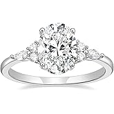 TIGRADE 3CT Engagement Ring Oval Cut Cubic Zirconia Marquise Round CZ Eternity Wedding Band for Women Size 3-12