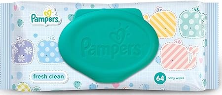 Pampers Fresh Clean Baby Wipes - 64 Wipes/Pack (Buy 3 Packs Get 1)