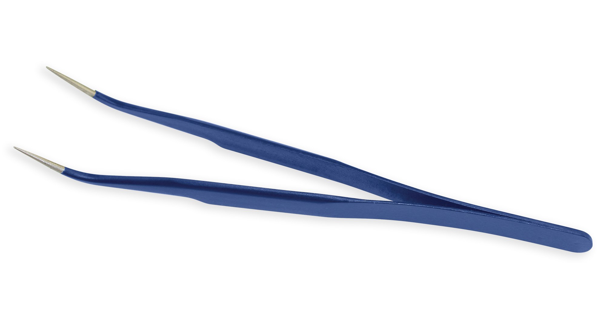 PMESCT601 Sugarcraft Angled Tweezers Silver 1 x 0.5 x 12.5 cm , Blue