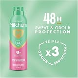 Mitchum Women Powder Fresh Triple Odor Defense 48HR Antiperspirant Deodorant view 2