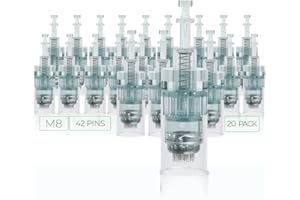 MODIX Dr. Pen Ultima M8 Replacement Cartridges - (20 Pack) - 42 Pins (0.25mm) Bayonet Slot - Disposable Replacement Parts