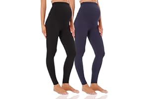 Foucome Women's Maternity Leggings Over The Belly Pregnancy Active Workout Yoga Tights Pants