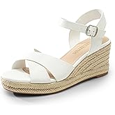 DREAM PAIRS Espadrille Dressy Wedge Sandals, Women's Platform Sandals Casual Summer, Comfortable High Heeled Wedges with Adjustable Buckle