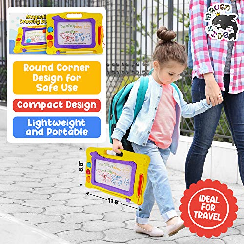 Maven Kids Magnetic Erasable Drawing Board for Kids Travel Size Magna Doodle Pad for Toddler 3 Year  - //coolthings.us