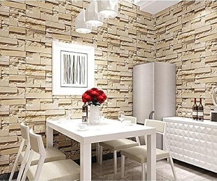 Carta Da Parati Wallpaper Mattoni Di Pietra 3d Tappezzeria Decorazione Parete Camera Da Letto Soggiorno Tv Sfondo Wallpaper Amazon It Fai Da Te