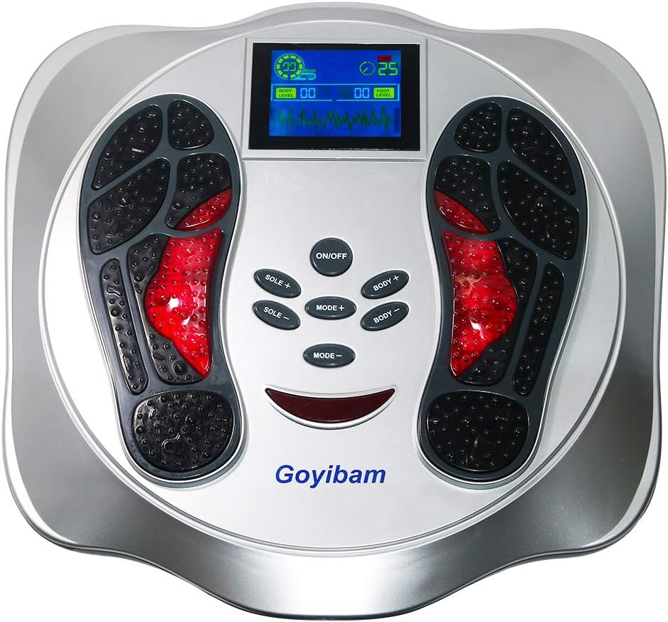 Goyibam Foot Circulation Plus, Medical Foot Massager Machine with 4 Electrode Gel Pads, EMS & TENS Muscle Stimulator - Reduce Legs Soreness and Swelling (Foot Massager): Health & Personal Care