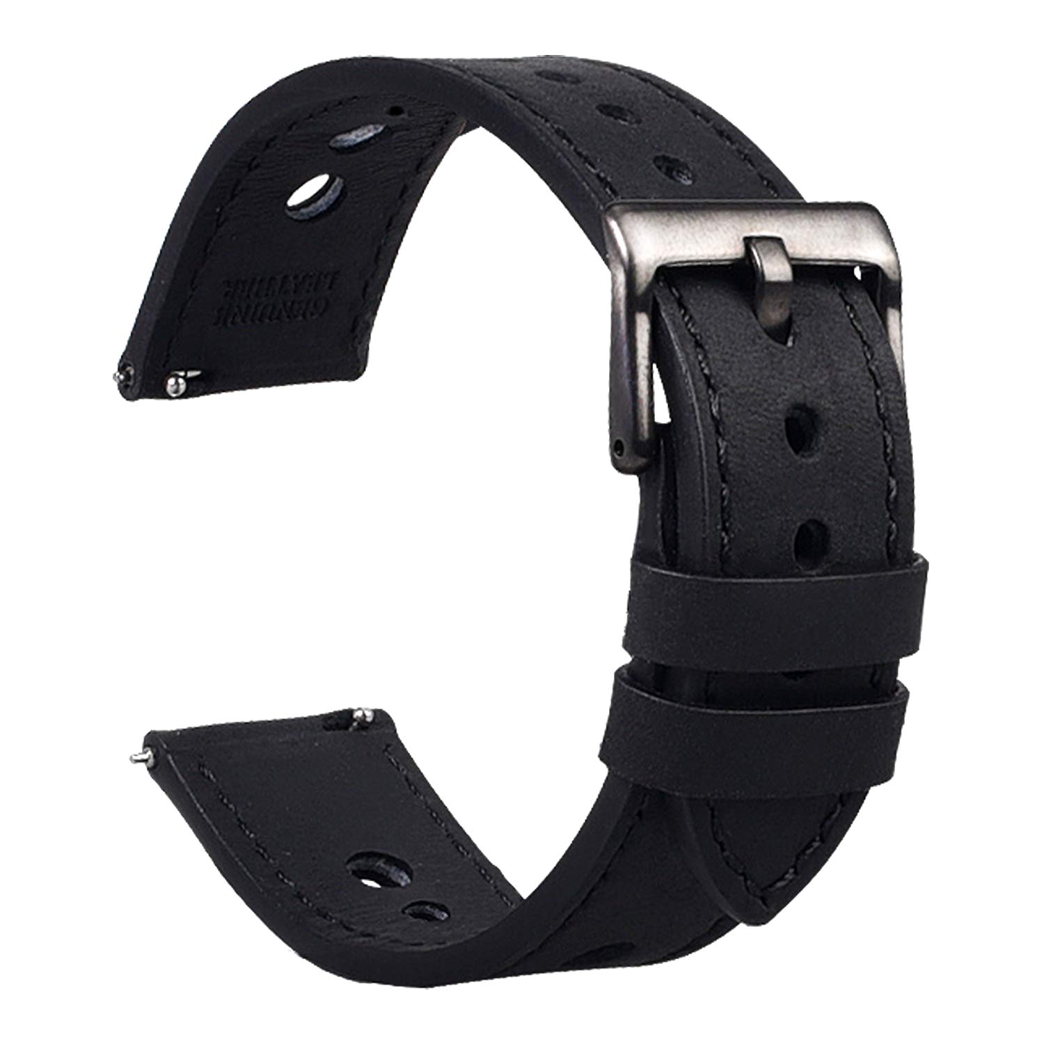 Leather Watch Band Quick Release Double-Sided Leather Watch Strap 18mm,  20mm, 22mm, 24mm Color