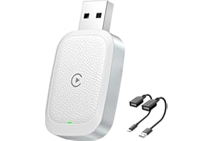 NIGRITY Wireless CarPlay Adapter for iPhone,Easy to Upgrade Wired CarPlay to Wireless,Stable Control & No Delay,Plug and Play Mini Carplay Adapter (White)