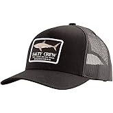 Salty Crew Shark Logo Retro Trucker Hat - Unisex Adjustable Baseball Hat for Adults - Premium Cotton
