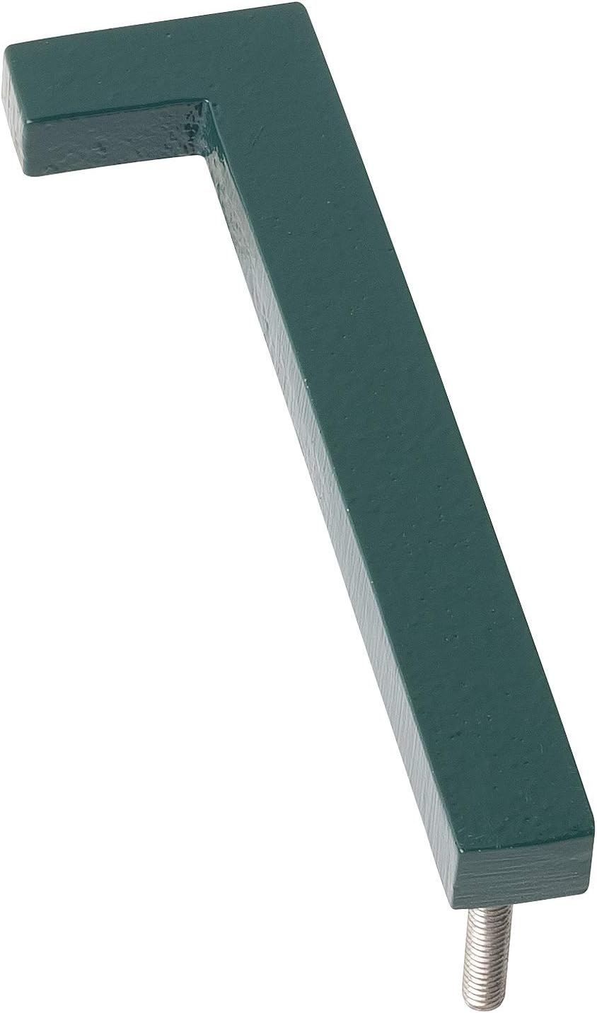 Address Signs - Montague Metal Products MHN-12-F-HG1-1 Solid Brushed Aluminum Modern Floating Address House Numbers, 12