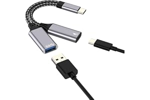 30w USB C Splitter for IPhone 16 15 Pro Max for Apple Adapter(2in1)OTG Digital Camera Cable Charging Converter Phone Charger 