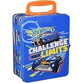 Theo Klein 2883 Hot Wheels Storage Case I Made of Metal I with Storage Compartments for up to 18 Cars I Dimensions: 21 cm x 15.5 cm x 8.5 cm I Toy for Children Aged 3 Years and up Multi - Colored