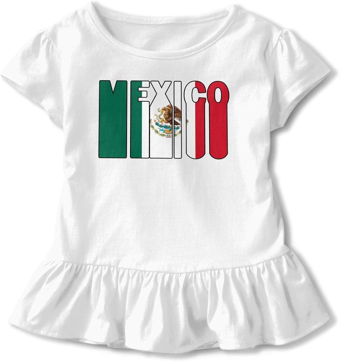 Toddler Baby Girl Retro Mexico Flag1 Funny Short Sleeve Cotton T