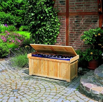 Promadino Sitzbank Kissentruhe Mit Sitzauflage Blau Amazon De Garten