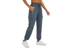 FARUNGS Quick Dry Cargo Pants Lightweight Tactical Hiking Pants with 5 Pockets for Women,Stretchy Waist and Water Resistant