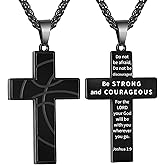 GLITTO Valentines Day Gifts for Him - Basketball Cross Necklace for Boys Men, Stainless Steel Bible Verse Pendant Chain, Christian Religious Jewelry Gifts for Son Teen Boys