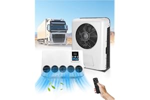 Treeligo 12V Truck Air Conditioner, 12000 BTU Fast Cooling Air Conditioner, 12 Volt Mini Split AC Unit for Semi Truck, Camper, RVs, Harvesters, Construction Vehicles, Cranes, Tractors, Pickups