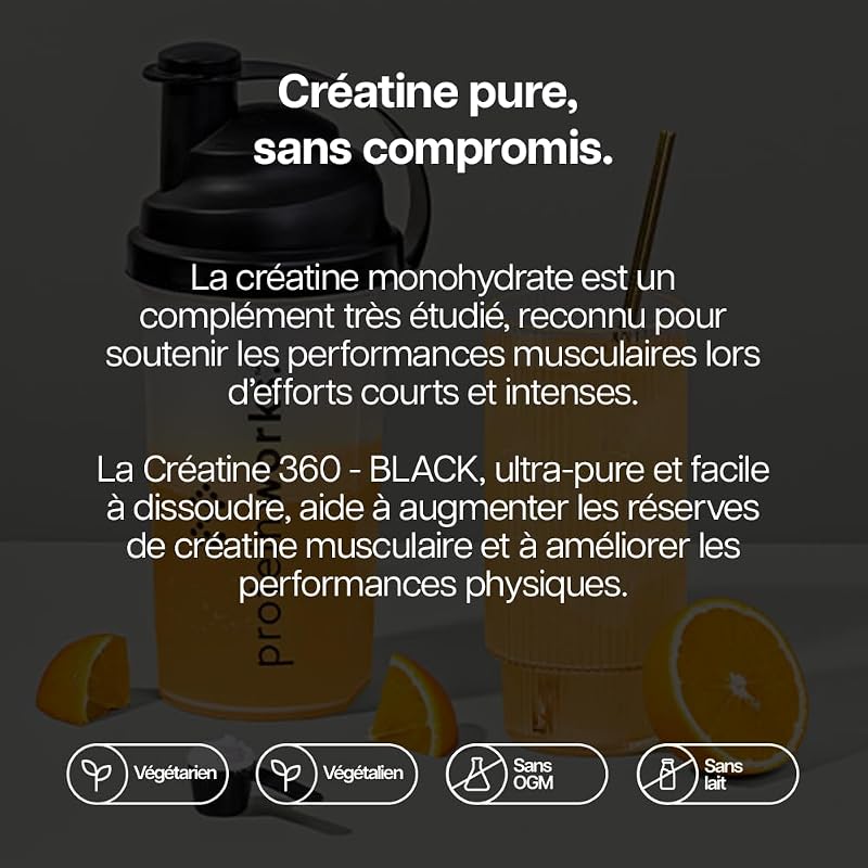- Creatine Monohydrate En Poudre - Nature, 500g