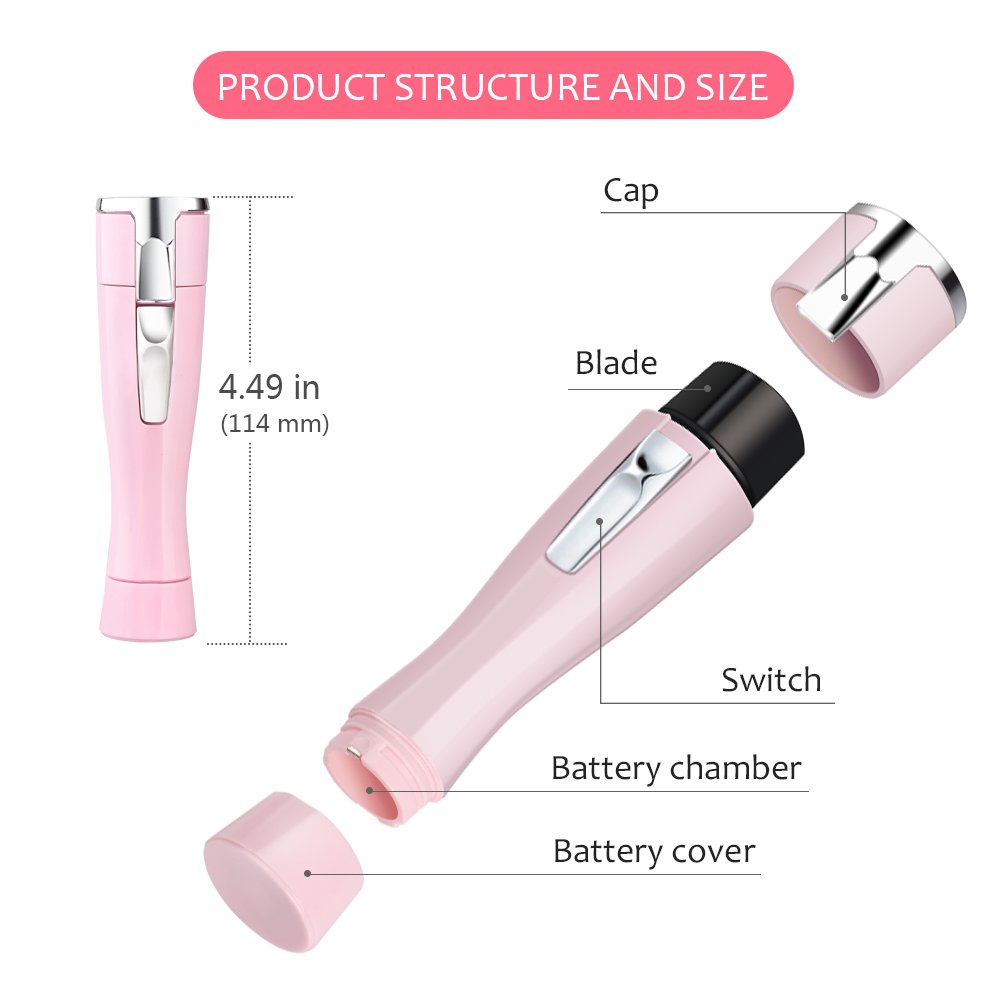 Women Shaver, Lady\'s Electric Rechargeable Painless Body Hair Trimmer Remover Epilator for Face Leg Hand Bikini Armpit