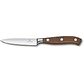Victorinox Grand Maitre Paring Knife - Premium Cooking Knife for Kitchen Accessories - Perfect for Cutting Fruit, Vegetables & Meat - Wooden Handle, 4"