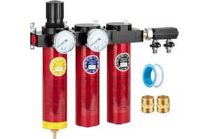 NANPU Z Series 3-Stage Air Filtration System - Sintered, Fine, & Charcoal Filters, 3/4" NPT Inlet, 1/4" NPT Outlet Module, 0-230 psi Gauge, 127 CFM @ 6 bar, Metal Housing, Heat Resistant to 248°F