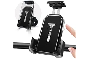 TOSUOD Bike Phone Holder Bicycle Phone Mount Holder 360° Rota-Table Cell Phone Holder Cell Phone Mount MTB Phone Clamp Holder Handlebar Bike Mount Holder for Any Smartphones Between 4.5 and 7 in