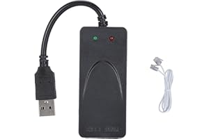 ​USB 56K External Dial Up Fax Data Modem, Data Fax Voice Dial Up USB Fax Modem, Dual RJ11 Ports Support Caller ID Computer La