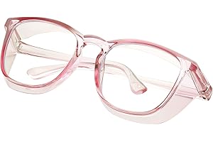 konqkin Safety glasses Goggles Nurses Protective Eyewear - Anti Fog Square Frame Stylish Clear Glasses for Women Men