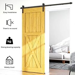 LQKUMJG 6FT Sliding Barn Door Hardware Kit for
